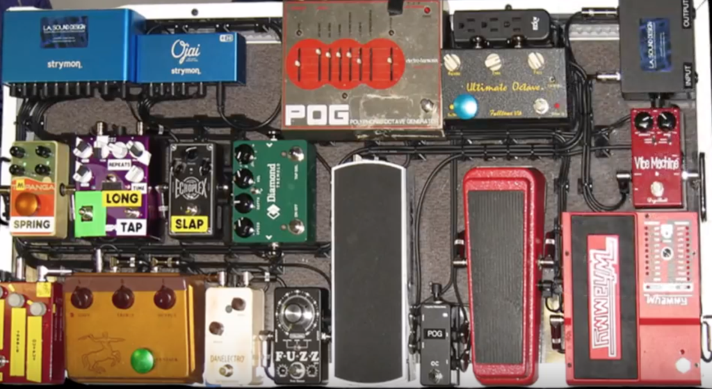 Joe Perry pedalboard with Breakdown pedal